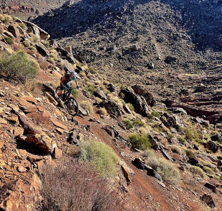 Mountain Bike Riding steep and narrow trails